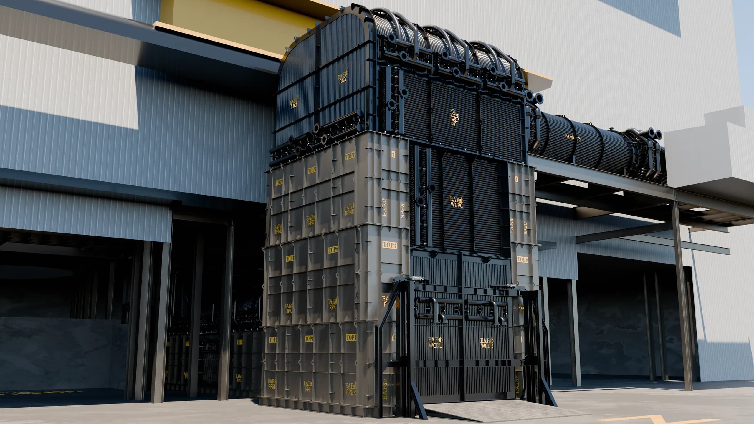 EAFab drop-out box engineering render