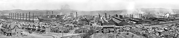 Jones and Laughlin Steel Works, Pittsburgh, PA 1967. North American Steel Industry
